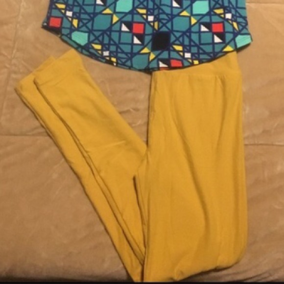 Mustard yellow Lularoe leggings