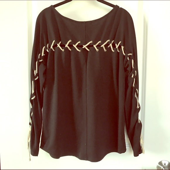 Nasty Gal Tops - Nasty Gal Unique Black Pullover