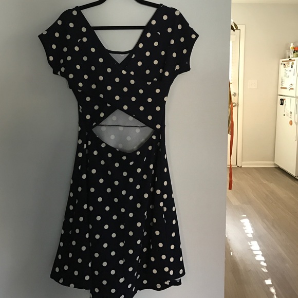 NWT Blue Polka Dot Skater Dress
