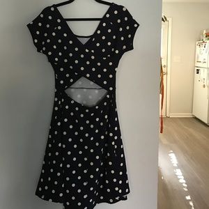 NWT Blue Polka Dot Skater Dress