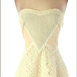 Worn once kimchi blue strapless lace dress size 0