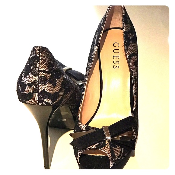 Lace Guess stilettos