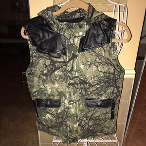 BGD Urban Outfitters Camo Faux Leather Vest