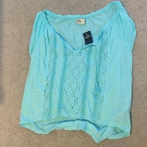 Blue boho top