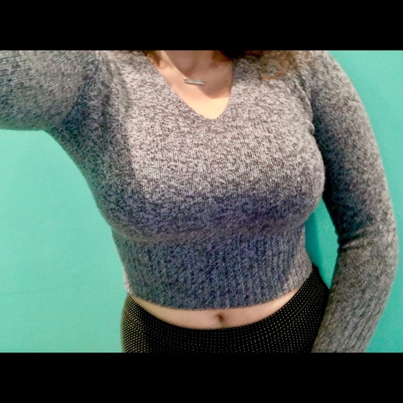Periwinkle Crop Sweater
