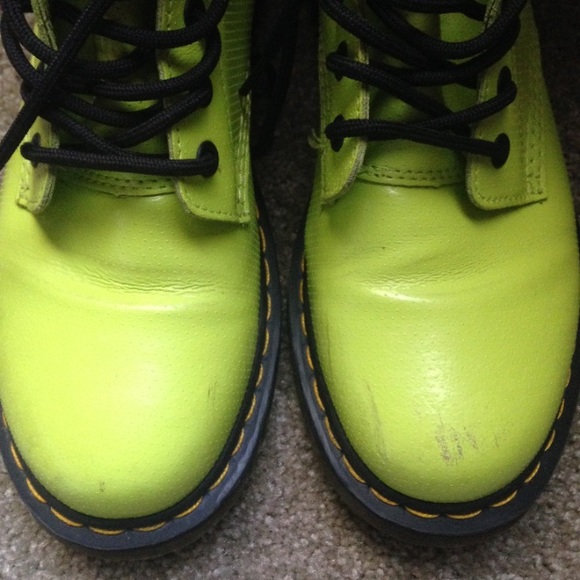 neon green doc martens