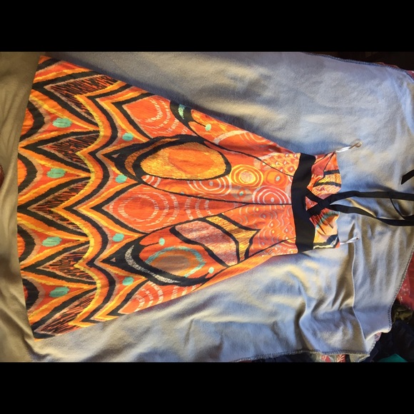 Gorgeous halter tie peacock dress