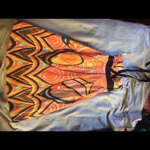 Gorgeous halter tie peacock dress