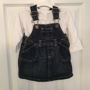 Baby Overall Dress with White Shirt