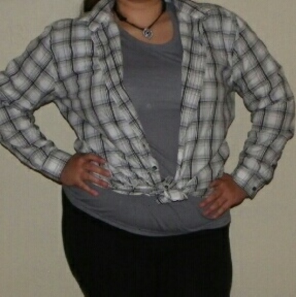 White Plaid Shirt