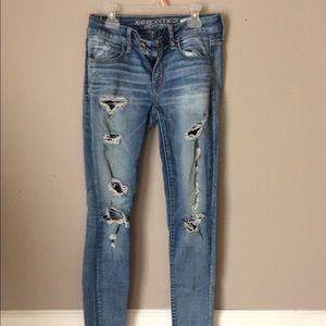 Distressed jeans