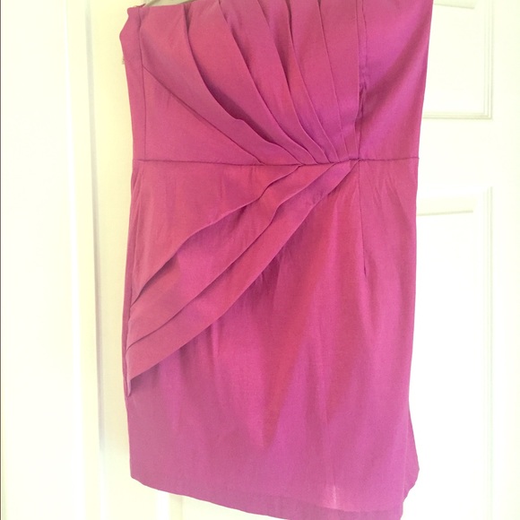 Pink shimmery tube top dress.