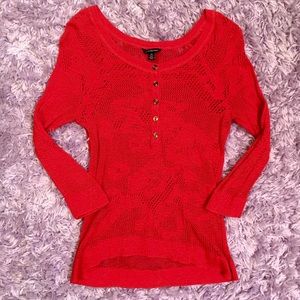 Red Lacy Sweater