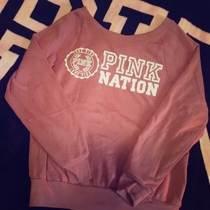VS Pink nation crew soft begonia XS