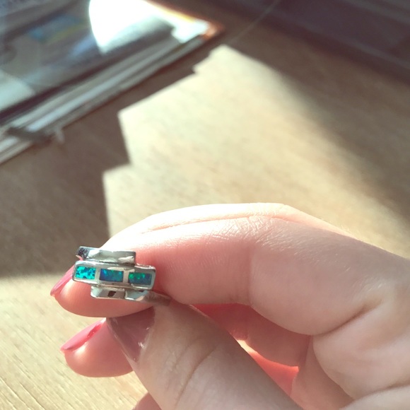 Ring with blue stone