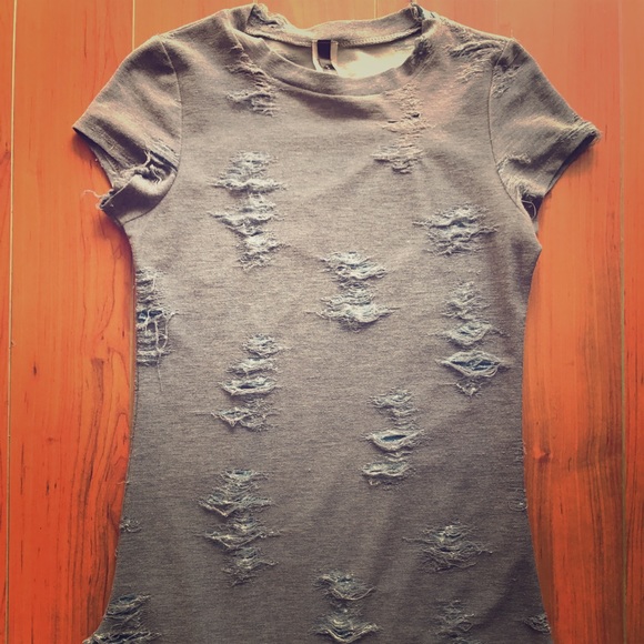 GoJane distressed jean colored dress