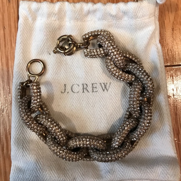 J.CREW CHAIN RHINESTONE BRACELET