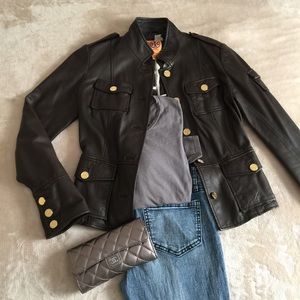 Tory Burch leather jacket 💕