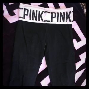VS Pink bling fold over Medium leggings
