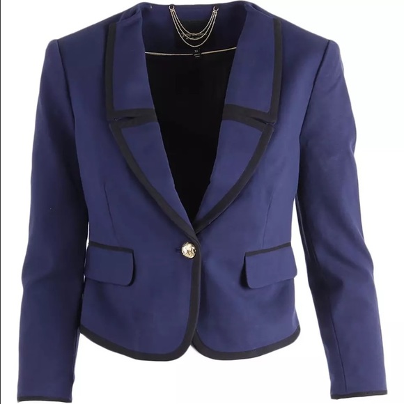 💖SOLD💖 Juicy Couture Black Navy Ponte Jacket L