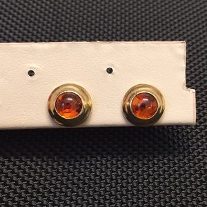 Amber pierce /925 mark stamped