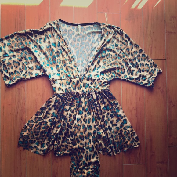 GoJane asymmetrical leopard print dress