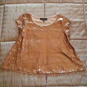 Blush Pink Sequin Crop Top