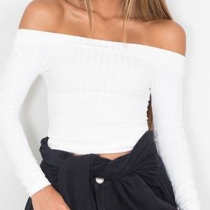 Showpo white crop top