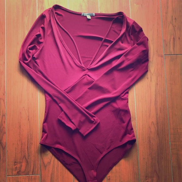 Charlotte Russe wine colored jumpsuit