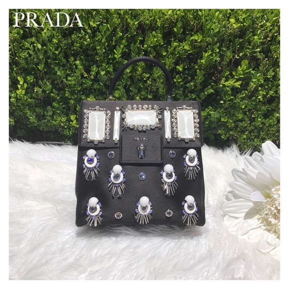 NWT PRADA BLACK SATIN BAG - Picture 4 of 5