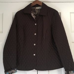 Brown lightweight quilted jacket
