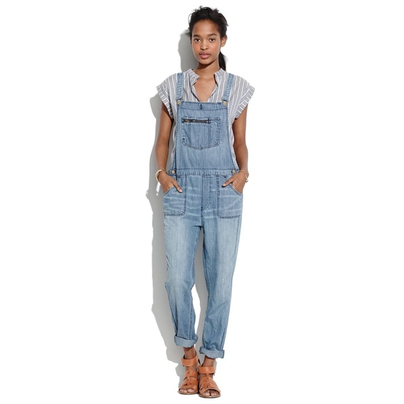 Madewell Women's Blue Park Overalls In Skyview