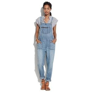 Madewell Women's Blue Park Overalls In Skyview