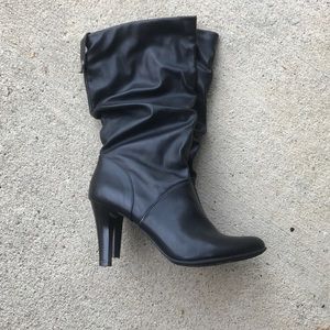 Mid Calf Heeled Boots