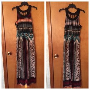 Aztec print maxi dress