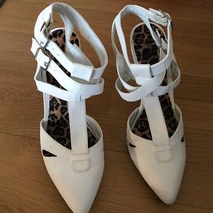 White Strappy Heels