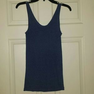 Blue thin tank top
