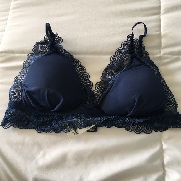 blue bralette
