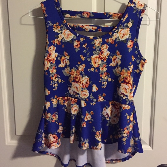 Women's Floral Peplum Top