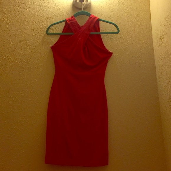 Red Forever 21 cross-front dress