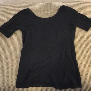 Wet seal scoop back black top size small