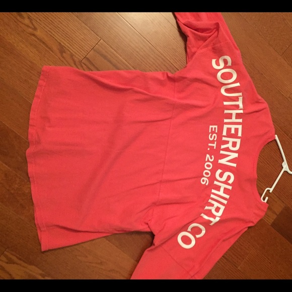 Southern shirt co Jersey long sleeve Tshirt coral
