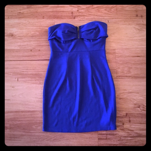 Strapless mini dress