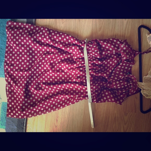 Maroon and gold dress