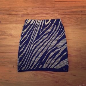Zebra stripe mini skirt