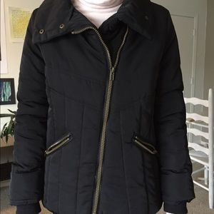 Black thick winter coat