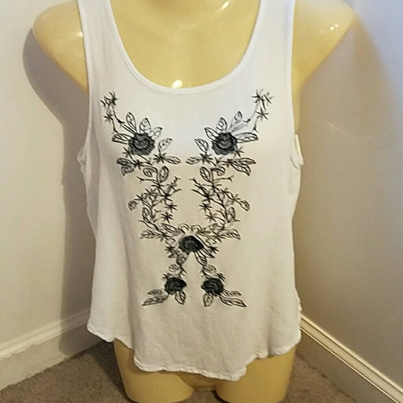 Embroidered tank top - Picture 2 of 2