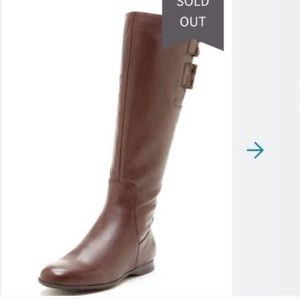 Leather Enzo Angiolini brown riding boots size 8