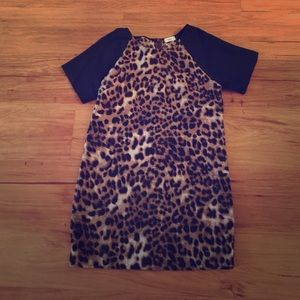 Leopard print mini dress