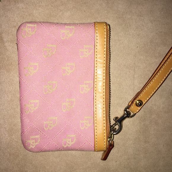 Pink Dooney and Bourke Wristlet